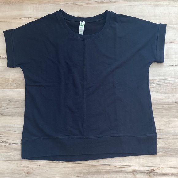 Green Tea Womens Oversized M Black Short Sleeve Tee Shirt. So soft. - Picture 7 of 9